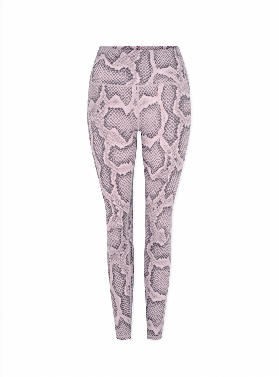 Elephant Skin Print Grey Leggings & Yoga Pants