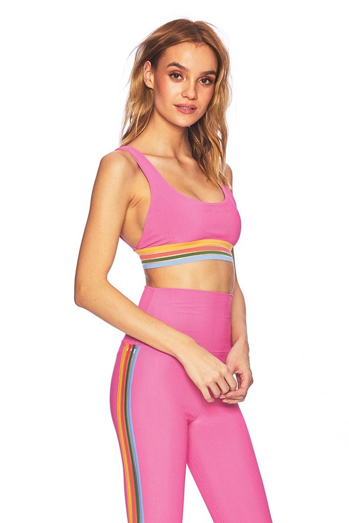 Beach Riot Clementine Top- Ribbed Hot Pink – C.O.R.E. grow strong.