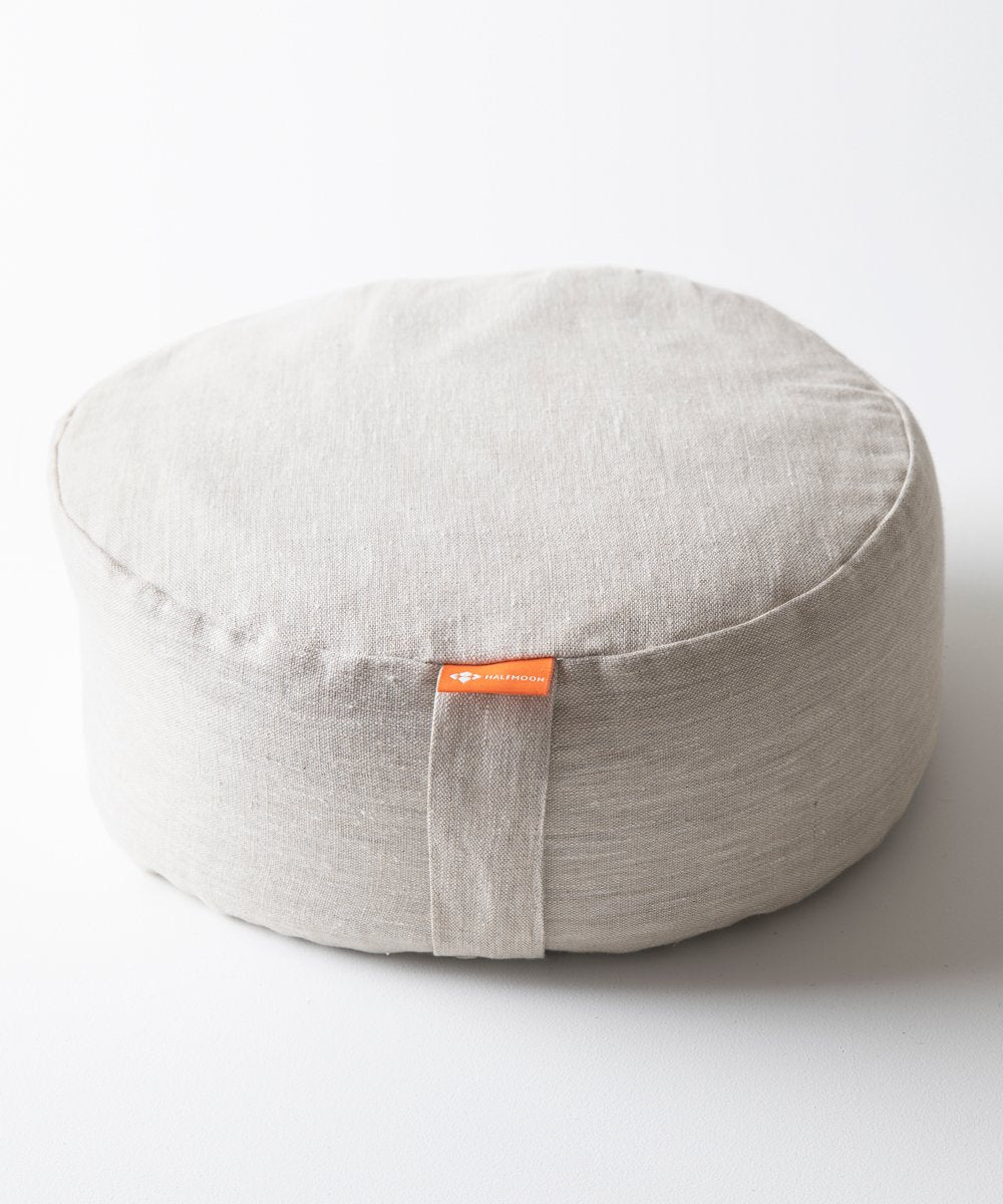 linen mod meditation cushion - supportive & durable – b, halfmoon US